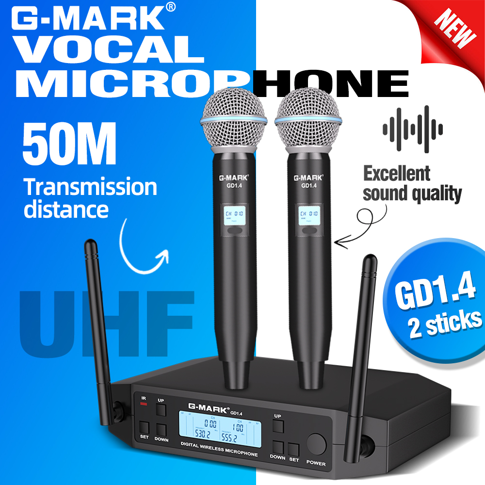 Shure Mic Sm7B - Micrófono Inalámbrico Profesional UHF G-MARK GLXD4