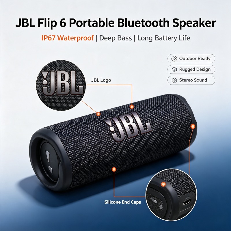 JBL Flip 6, Subwoofer Inalámbr - Jbl Speaker Flip 6 reseña y precio
